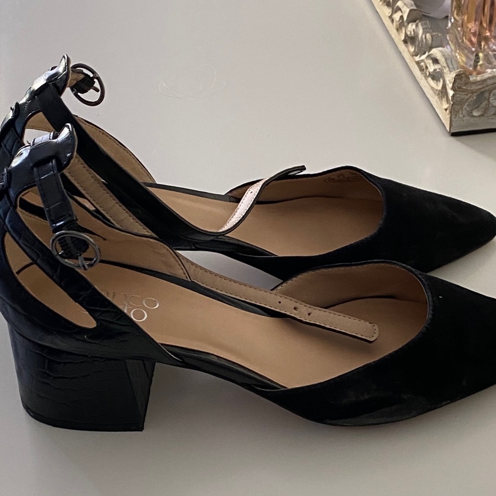 Franco Sarto Croc Pointed Toe Slingback Pump